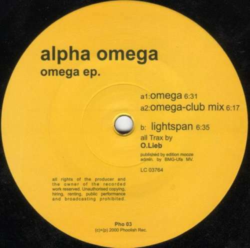 Alpha Omega - Omega EP. 12" EP Vinyl Schallplatte 99403 - Bild 3 von 4