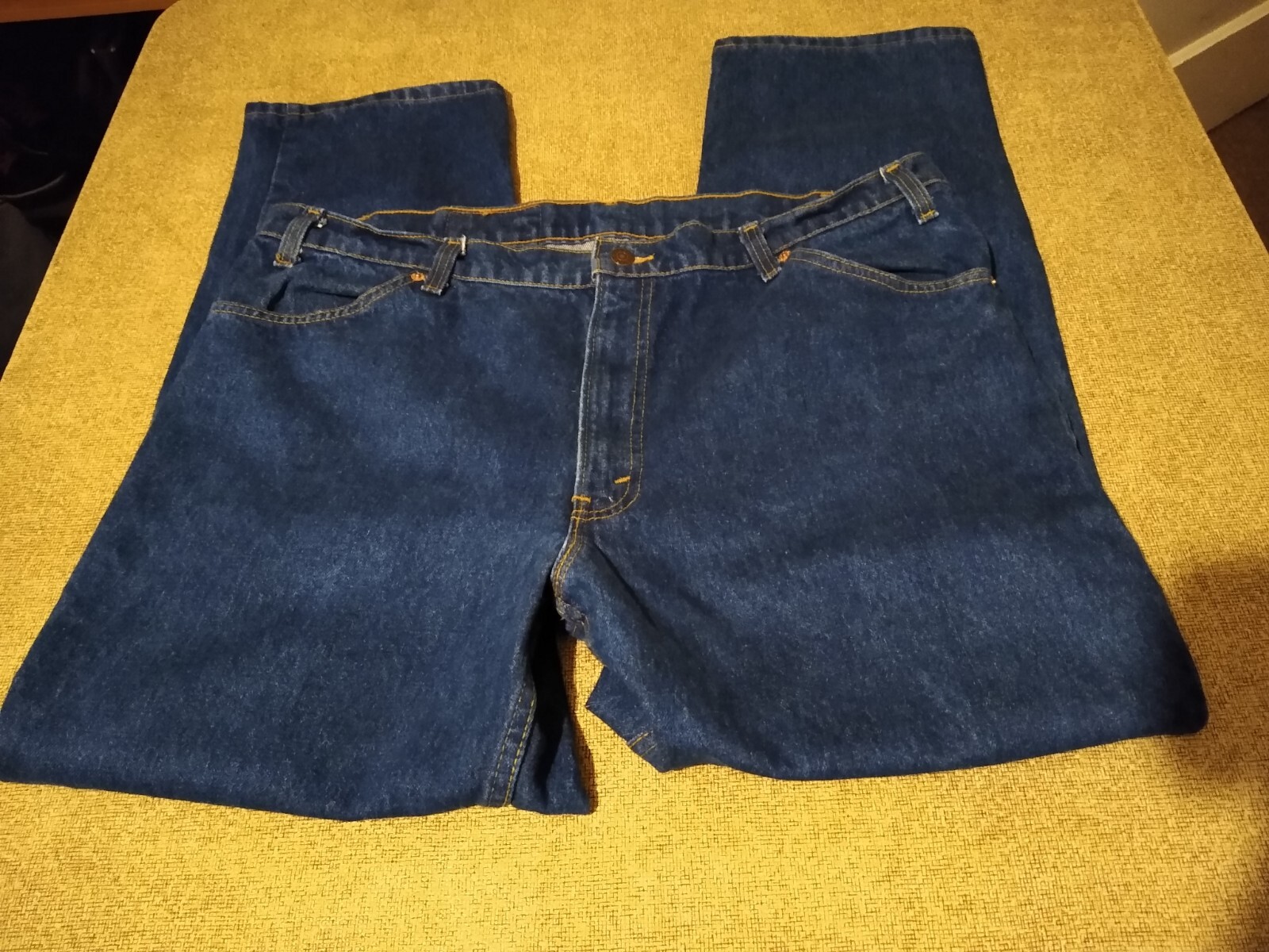 Levi's 506 VTG Orange Tab Straight Blue Jeans Men's Tag 42x30(Actual
