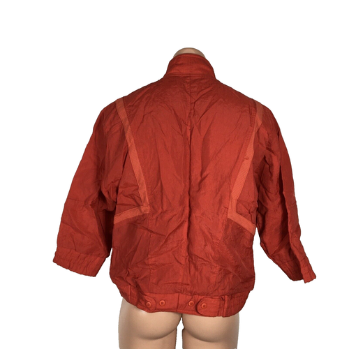 Vintage Crosswinds Red button up lightweight racing track jacket mens Medium - Picture 2 of 10
