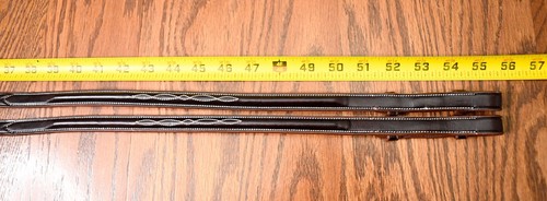 New, fancy laced reins matches bridle, brown, Horse full - Picture 4 of 5