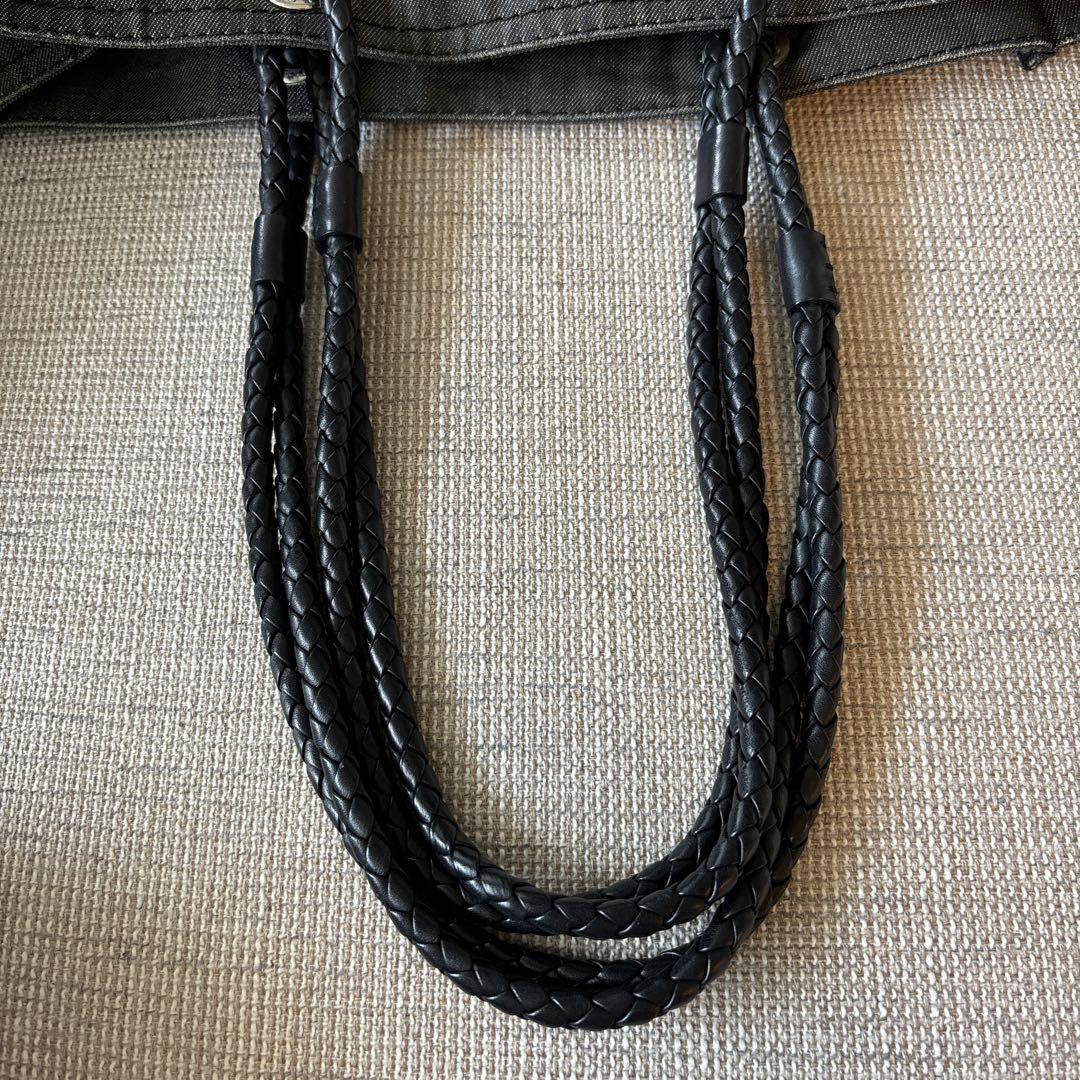 LOEWE Shopper Tote Bag Crown Denim Shoulder Bag Used from