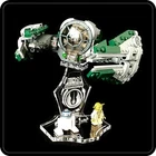 Display stand angled for Lego 75360-75168 Yoda's Fighter + minifig slots (A1100)