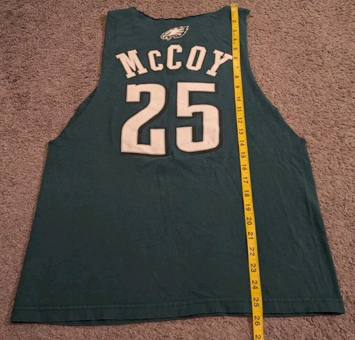Men's Reebok Philadelphia Eagles LeSean McCoy #25 Custom Cut Jersey Tank Top - Picture 5 of 5