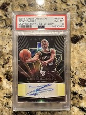 TONY PARKER 2019-20 Obsidian ONYX AUTO ELECTRIC ETCH Yellow #/10 Psa 8 d3