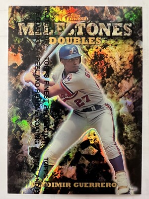 1999 Topps Finest Vladimir Guerrero Milestones Doubles #M35 Refractor /500 Expos