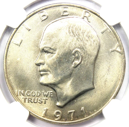 1971-D Eisenhower Dollar Ike $1 Coin - Certified NGC MS67+ with Rare Plus Grade!