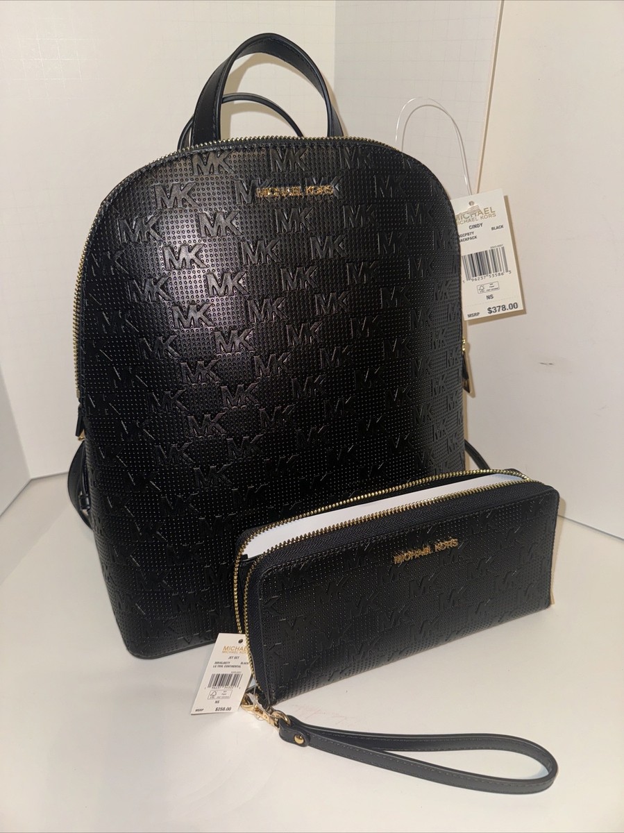 NEW Lot Of 2 MICHAEL KORS Cindy Leather Backpack MK Wallet  display picture 1