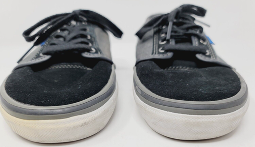 Vans Skate Chukka Low Skateboard Shoe Youth 5.5 Suede Canvas Black Grey Lace Up - Picture 3 of 11
