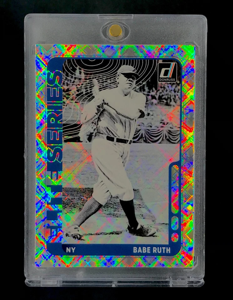 BABE RUTH DIAMANTE REFRACTOR NEGATIVO HOLO Plata Paralelo SP Inserto - Yankees Foto 2 de 2
