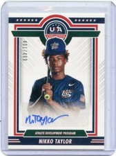 2022 USA STARS & STRIPES #ADP1-NT NIKKO TAYLOR AUTOGRAPH ROOKIE #401/499 053024