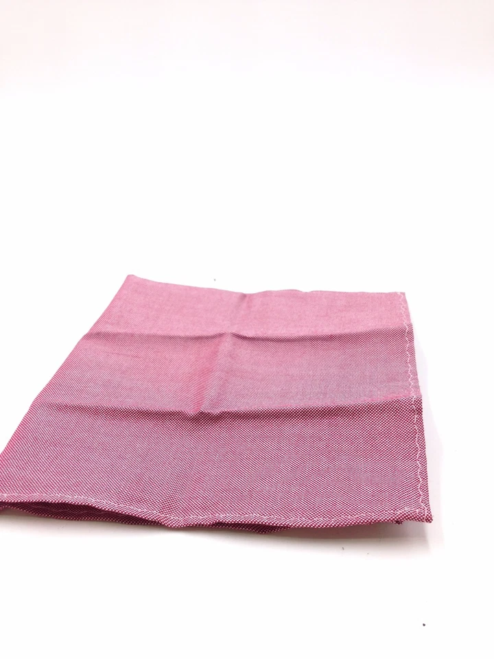 $95 Tallia Mens Solid White Red Cotton Handkerchief Dress Suit Pocket Square - Изображение 2 из 3