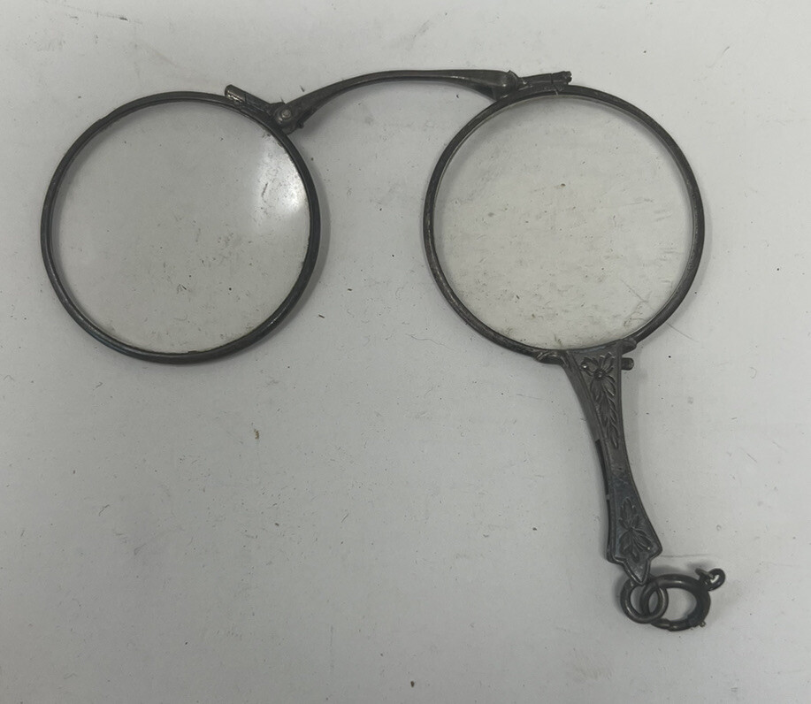 Antique Fold Out Reading Opera Glasses Ornate Detailed Gem