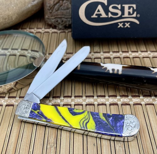 Case XX USA Beautiful Custom Paradise Scrolled AAA++ Trapper Pocket Knife - Picture 4 of 6