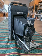 Vintage Conley Jr folding camera.  Takes 120 film.  Working shutter.