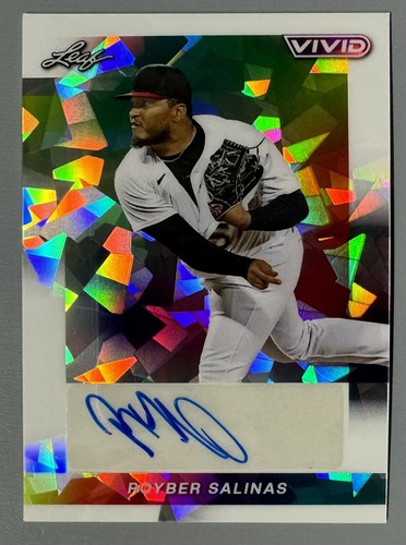 2023 Leaf Vivid White Royber Salinas White Cracked Ice Auto 4/6 A’s #BA-RS1