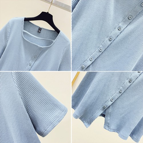 Blouses for Women Elegant Large XL 2X Size 12-20 Stretch Cotton Short Sleeve New - Picture 12 of 24