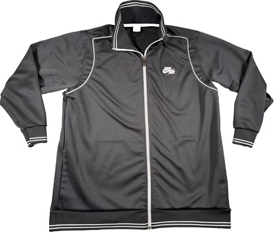 Vintage Nike Air Track Jacket Mens 2XL Black Long Sleeve Revolution Full Zip VTG