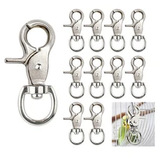 10PCS Trigger Snap Hooks 2.32'' x 0.82'' Heavy Duty Swivel Snap Hooks Metal C...