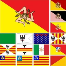 Italy Sicily Flag Kingdom Naples EVIS FNS MIS Vespro Sicilian Independentism