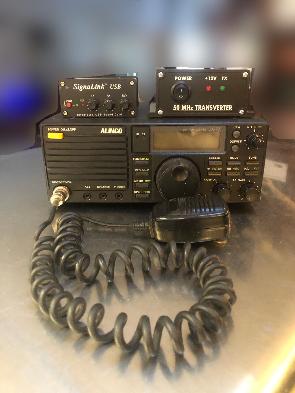 Alinco DX77 HF Transceiver, 6 Meter Transverter, Signalink USB Ham