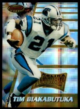 1996 Bowman's Best Atomic Refractors Tim Biakabutuka RC Panthers #140