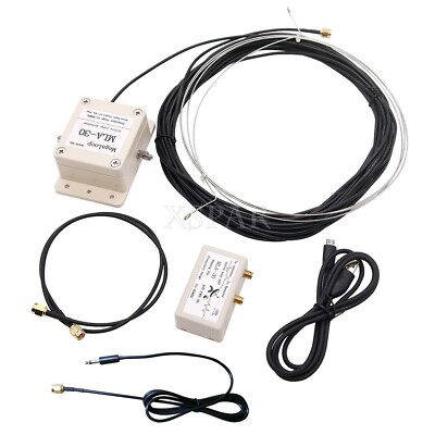 MLA-30+ Active Loop Antenna Shortwave+1.2M SMA to 3.5mm Universal Adapter Cable