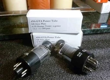 Pair GE Grey Plate 6v6 GTA Power Tubes 6/15 on the Orange Tester