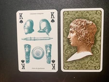 Swap Playing Card  Pompeii  GLADIATOR WEAPONS Lo Scarabeo Torino  KING OF SPADES