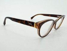 Fendi FF0109 Eyeglasses FRAMES 7PM Brown Tortoise 54 15-140 Cat Eye K652