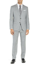 Image of HUGO BOSS Huge 6 Genius 4 Suit Style #50375659 Grey 40R 35W Inseam 33 $1097 NWOT