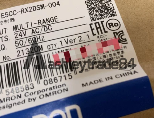 One New Omron E5CC-RX2DSM-004 temperature controller.