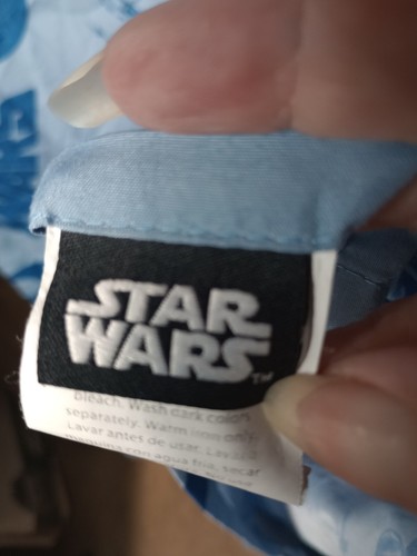 Star Wars Blue Galactic Print Twin Flat Sheet, Kids Star Wars Blue Flat Sheet - Picture 2 of 2