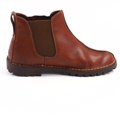 Cole Haan brown pull on ankle boots Cole Haan Brown Leather Chelsea Split Toe Pull On Ankle  main image 4