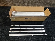 (QTY 20 PAIRS) KV 1805T WH 550, 22" L 3/4 Ext Bottom/Side Mount Drawer Slide
