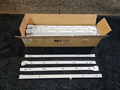 (QTY 20 PAIRS) KV 1805T WH 550, 22'' L 3/4 Ext Bottom/Side Mount Drawer Slide