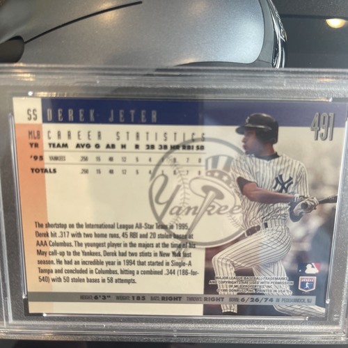 1996 Donruss #491 Derek Jeter Rookie RC PSA 7 Near Mint - Picture 4 of 5