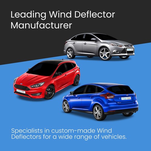 Ford Focus MK3 2011-2018 5 Door Saloon/Hatchback Wind Deflectors 4pc Tinted - Picture 2 of 10