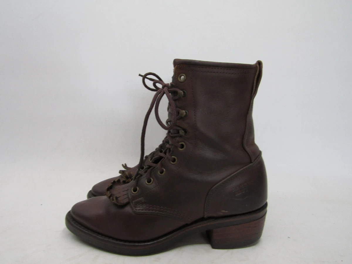 Santa Fe Boot Co brown strappy leather western ankle boots women size 7.5. Cleo + Wolf Women main image 2