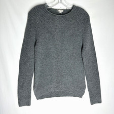 NWT Gap Women  s Pullover Wool Blend Sweater Size Medium Gray Crew Neck