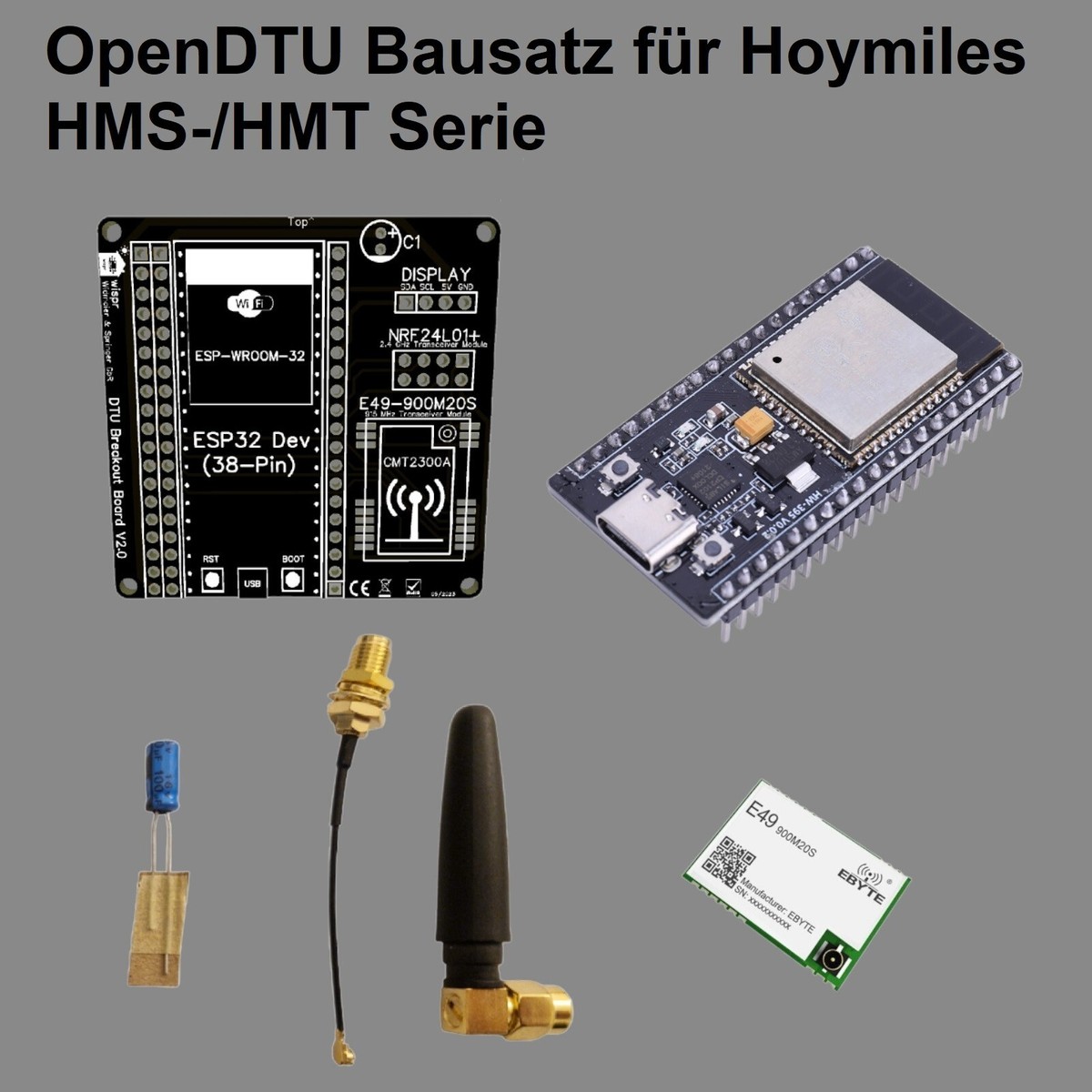 Hoymiles Dtu-wlite-s OpenDTU DIY Bausatz Set Mit Gehäuse – Für Hoymiles HMS/HMT Wechselrichter | Ahoy/Open DTU Kompatibel Hoymiles Hm 800 Dtu