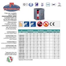 CASSAFORTE TECHNOMAX DI ALTA SICUREZZA - PROFESSIONAL BANK PRO3067K 67Hx51Lx51P