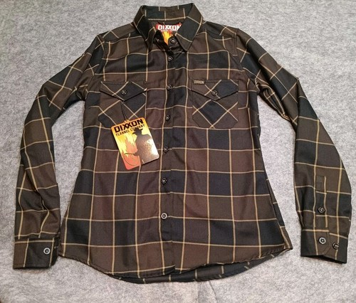 DIXXON Women's The Drifter Brown/Black Plaid L/S Button-Down Shirt Size S - NWT - Picture 2 of 6