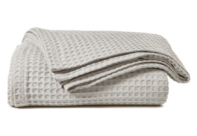 100% BAUMWOLLE WABEN WAFFELOPTIK WASCHBAR SOFA BETT STUHL DECKE ÜBERWURF