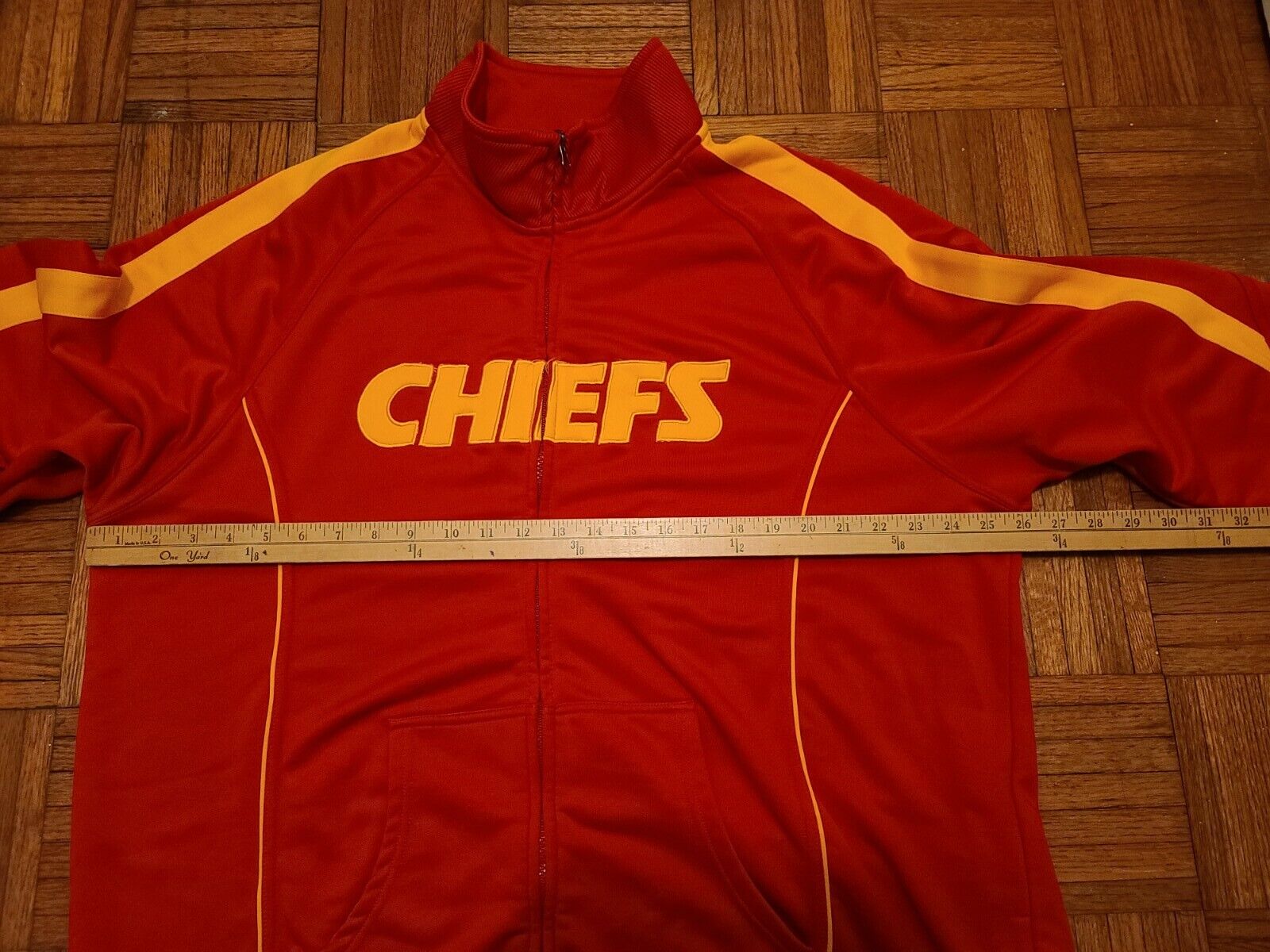 NFL Team Apparel Kansas City Chiefs Spell Out Full Zip Track Jacket Men Sz  L | eBay