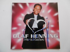 Olaf Henning autograph signed CD booklet "Herzbluten"