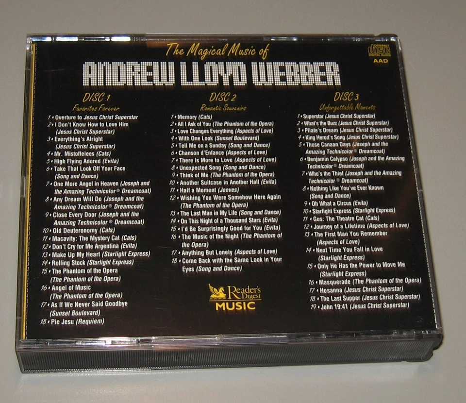 The Magical Music Of Andrew Lloyd Webber (CD, 1996, 3 Discs, Reader's Digest) - Image 2 of 4