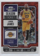 2023 Contenders Optic Season Ticket International Red Prizm LeBron James #90 rf2