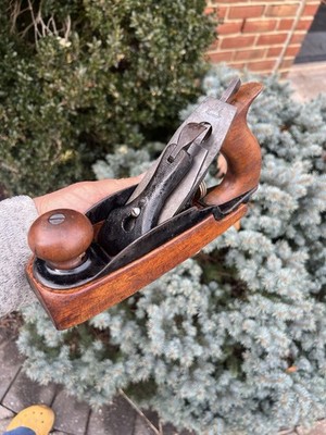 Stanley Rule & Level #35 Transitional Plane With Eagle On Toe Late 1800's Excel.
