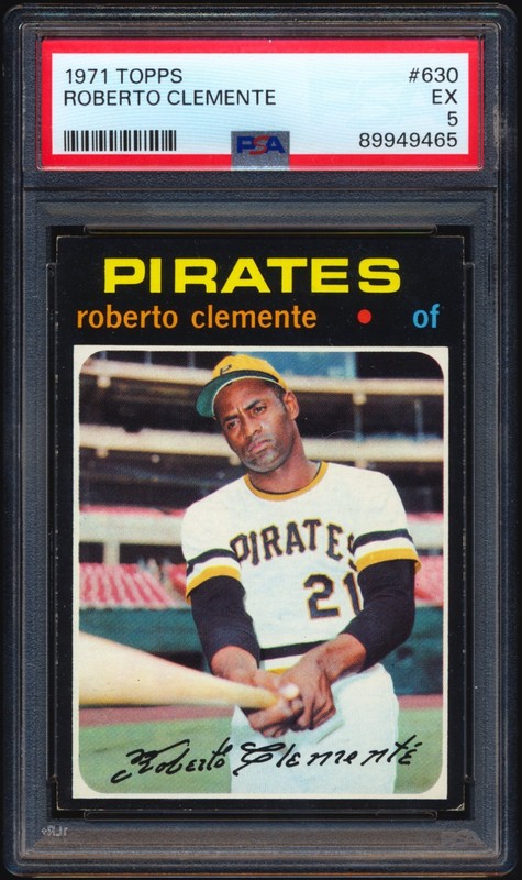 1971 Topps #630 Roberto Clemente PSA 5 CENTERED