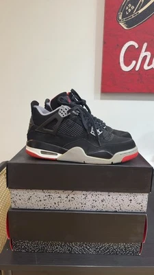 Las mejores ofertas en Jordan 4 Retro Bred Black/Fire Red Cement